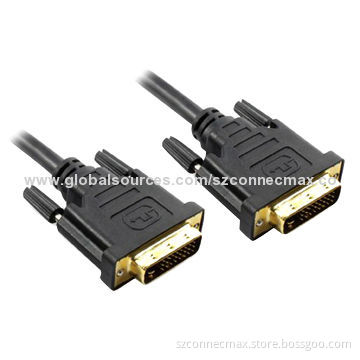 DVI Cable Assemblies, Male to Male, Nickel and Gold-platedNew